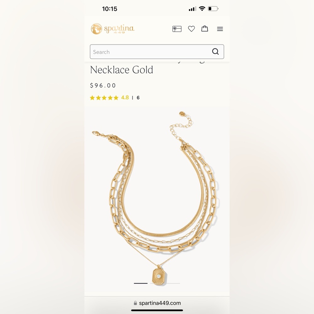 Spartina necklace and earrings set